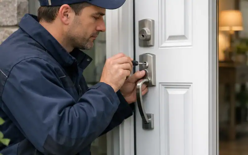 Entretien d'une serrure de porte d'entrée